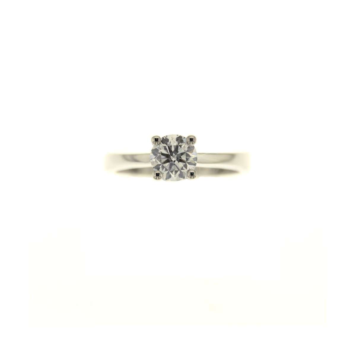 Solitaire ring 4 prongs with IGI certified diamond 1.01 ct G-VS2