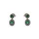 Earrings with emeralds ct 1.07 and diamond outline ct 0.50 G-VS1