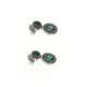 Earrings with emeralds ct 1.07 and diamond outline ct 0.50 G-VS1