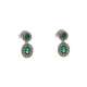 Earrings with emeralds ct 1.07 and diamond outline ct 0.50 G-VS1