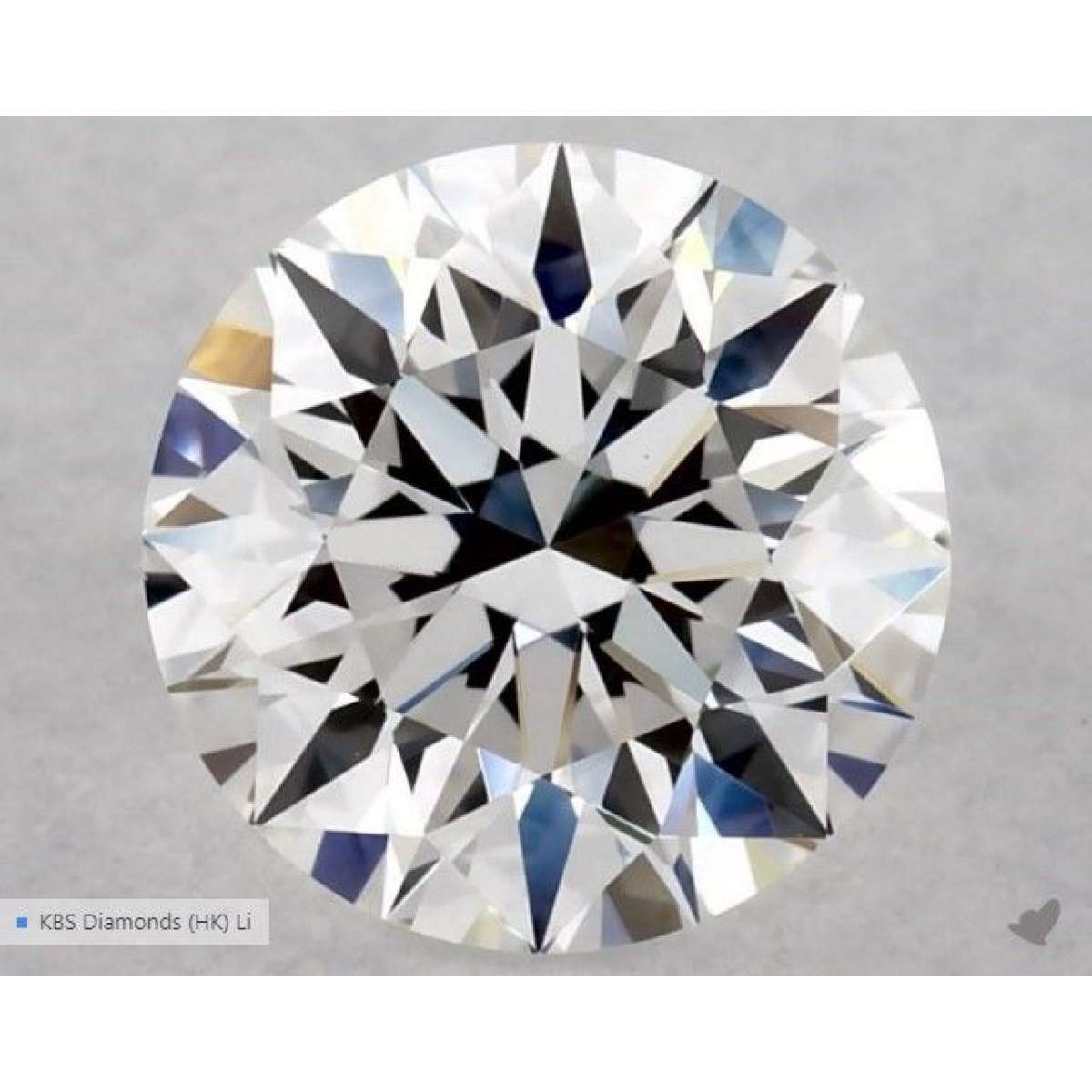 Certified Diamond GIA Carats 0.53 Color E Clarity VVS2  EX  EX  EX Fluorescence NON Brown No Green No Milky No EyeClean 100%